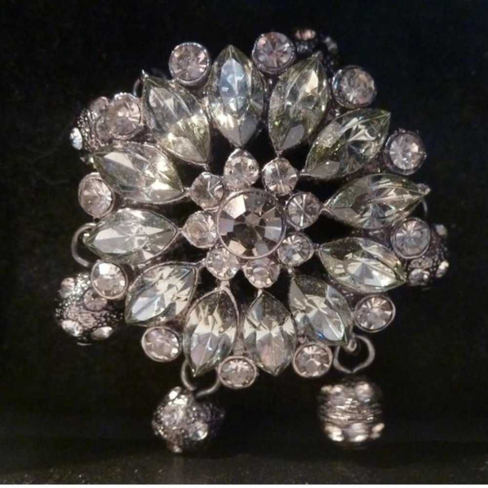 Lou Lou Rhinestone Cocktail Ring Size 8